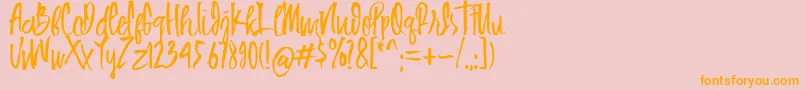 HUIBOLed Font – Orange Fonts on Pink Background