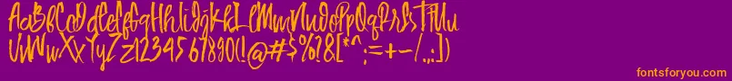 HUIBOLed Font – Orange Fonts on Purple Background