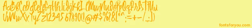 HUIBOLed Font – Orange Fonts on Yellow Background
