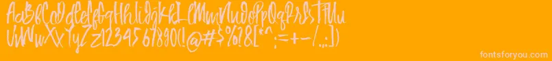 HUIBOLed Font – Pink Fonts on Orange Background