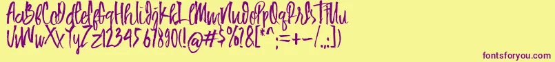 HUIBOLed Font – Purple Fonts on Yellow Background