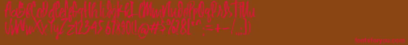 HUIBOLed Font – Red Fonts on Brown Background