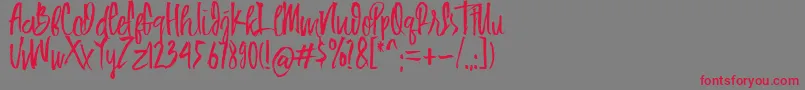 HUIBOLed Font – Red Fonts on Gray Background