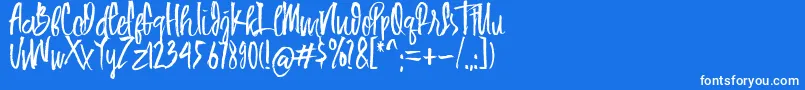 fuente HUIBOLed – Fuentes Blancas Sobre Fondo Azul
