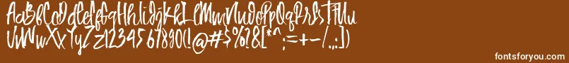 HUIBOLed Font – White Fonts on Brown Background