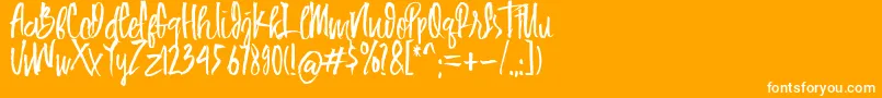 fuente HUIBOLed – Fuentes Blancas Sobre Fondo Naranja