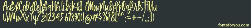 HUIBOLed-Schriftart – Gelbe Schriften auf schwarzem Hintergrund