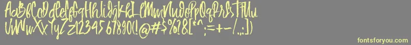 Weitere Informationen zur HUIBOLed-Schriftart HUIBOLed-Schriftart – Gelbe Schriften auf grauem Hintergrund