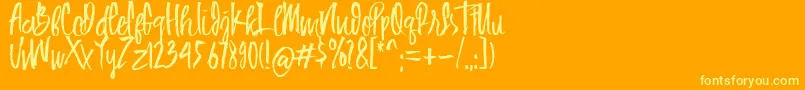 HUIBOLed Font – Yellow Fonts on Orange Background