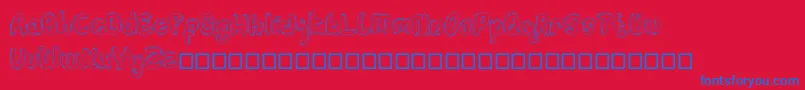 Hulahop Font – Blue Fonts on Red Background