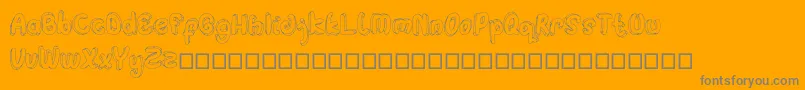 Hulahop Font – Gray Fonts on Orange Background