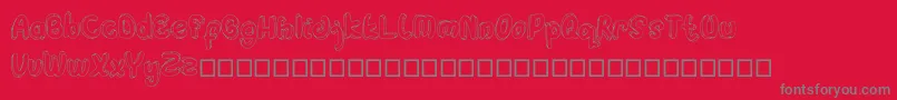 Hulahop Font – Gray Fonts on Red Background