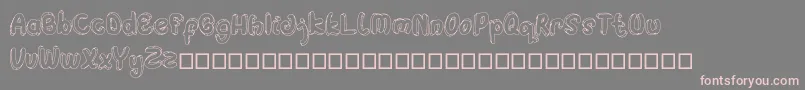 Hulahop Font – Pink Fonts on Gray Background