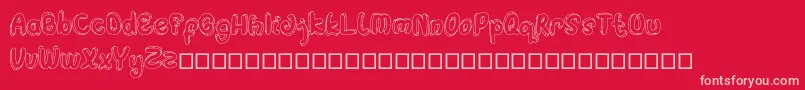 Hulahop Font – Pink Fonts on Red Background