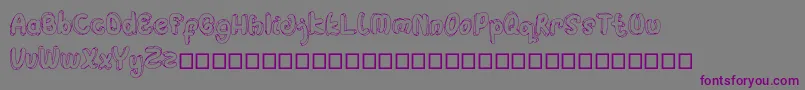 Hulahop Font – Purple Fonts on Gray Background