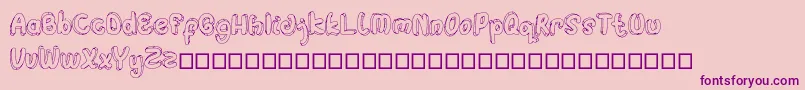 Hulahop Font – Purple Fonts on Pink Background