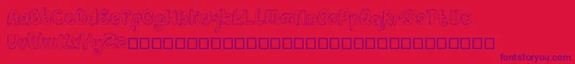 Hulahop Font – Purple Fonts on Red Background