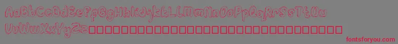 Hulahop Font – Red Fonts on Gray Background