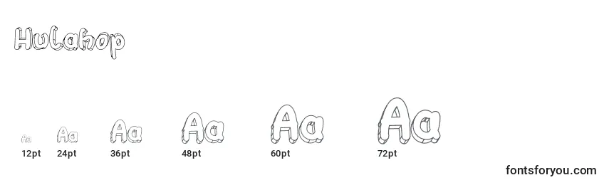 Hulahop Font Sizes
