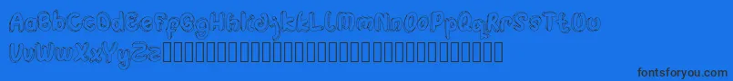 Hulahop Font – Black Fonts on Blue Background