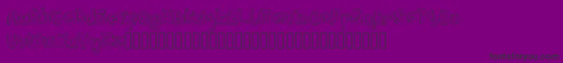 Hulahop-fontti – mustat fontit violetilla taustalla