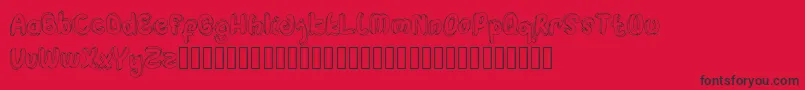 Hulahop Font – Black Fonts on Red Background