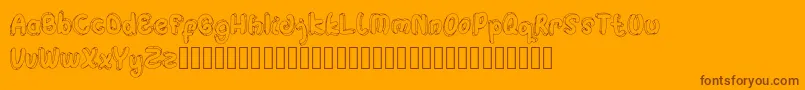 Hulahop Font – Brown Fonts on Orange Background