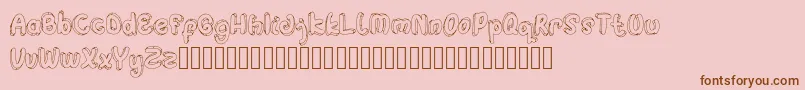 Hulahop Font – Brown Fonts on Pink Background