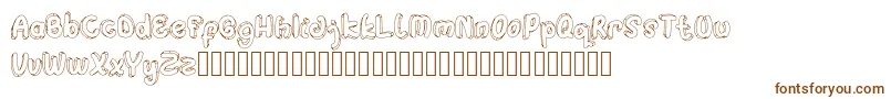 Hulahop Font – Brown Fonts on White Background