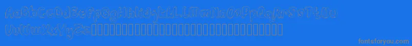 Hulahop-Schriftart – Graue Schriften auf blauem Hintergrund