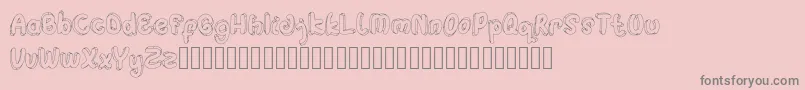 Hulahop Font – Gray Fonts on Pink Background