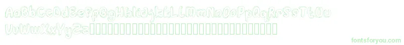 Hulahop Font – Green Fonts on White Background