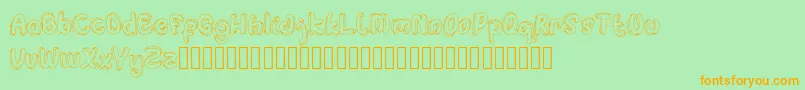 Hulahop Font – Orange Fonts on Green Background