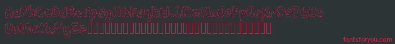 Hulahop Font – Red Fonts on Black Background