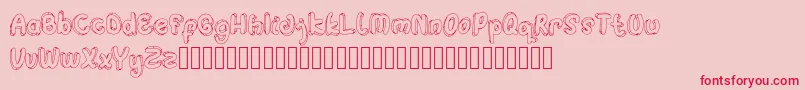 Hulahop Font – Red Fonts on Pink Background