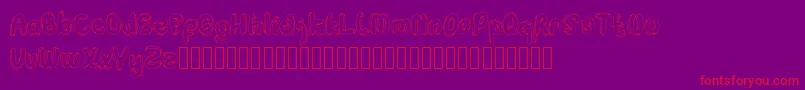 Hulahop Font – Red Fonts on Purple Background