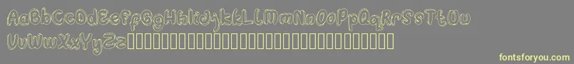 Hulahop Font – Yellow Fonts on Gray Background