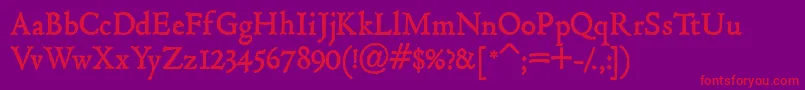 Hultog Font – Red Fonts on Purple Background