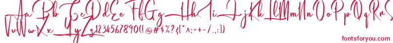 Humaira demo Font – Red Fonts on White Background