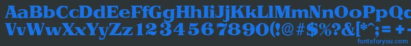 PriamosserialHeavyRegular Font – Blue Fonts on Black Background