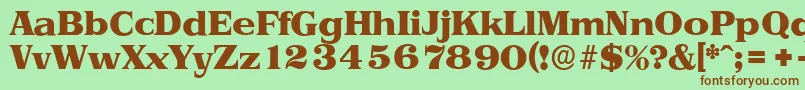 PriamosserialHeavyRegular Font – Brown Fonts on Green Background