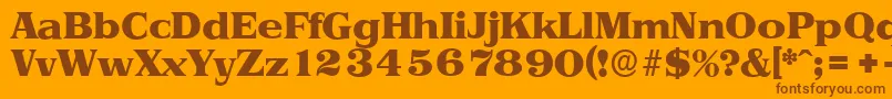 PriamosserialHeavyRegular Font – Brown Fonts on Orange Background