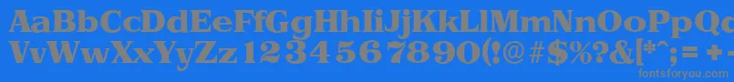 PriamosserialHeavyRegular Font – Gray Fonts on Blue Background