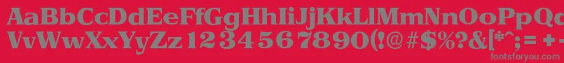 PriamosserialHeavyRegular Font – Gray Fonts on Red Background