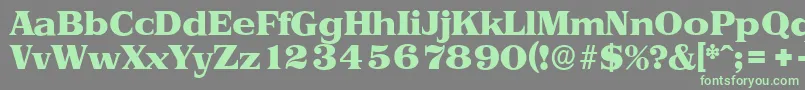 PriamosserialHeavyRegular Font – Green Fonts on Gray Background