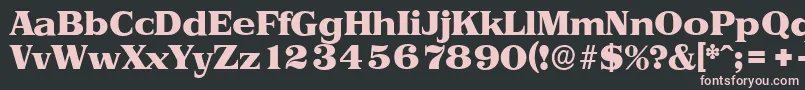 PriamosserialHeavyRegular Font – Pink Fonts on Black Background