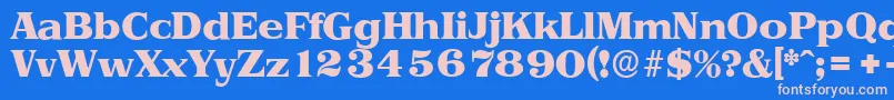PriamosserialHeavyRegular Font – Pink Fonts on Blue Background