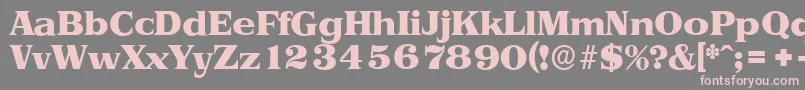 PriamosserialHeavyRegular Font – Pink Fonts on Gray Background