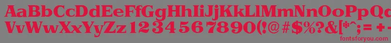 PriamosserialHeavyRegular-Schriftart – Rote Schriften auf grauem Hintergrund