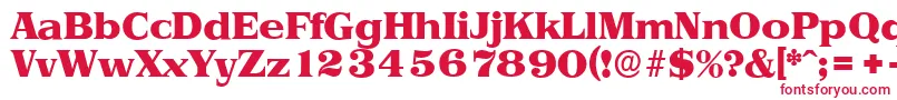 PriamosserialHeavyRegular Font – Red Fonts on White Background